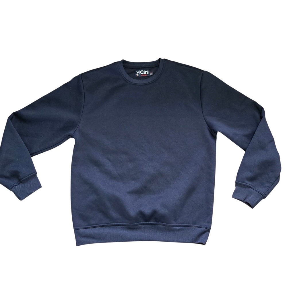 C81 Essentials Mens XL Navy Blue Crewneck Sweatshirt Fleece RN64866 Solid XL